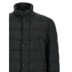 Black Polyamide Full-Length Jacket