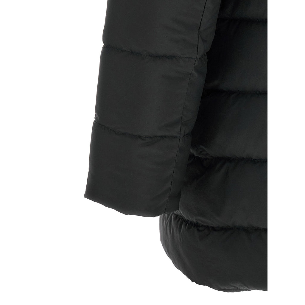 Black Polyamide Full-Length Jacket