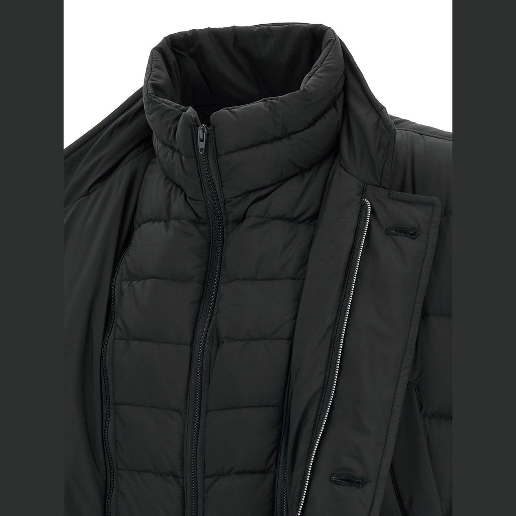 Black Polyamide Full-Length Jacket