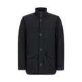 Blue Polyamide Full-Length Jacket