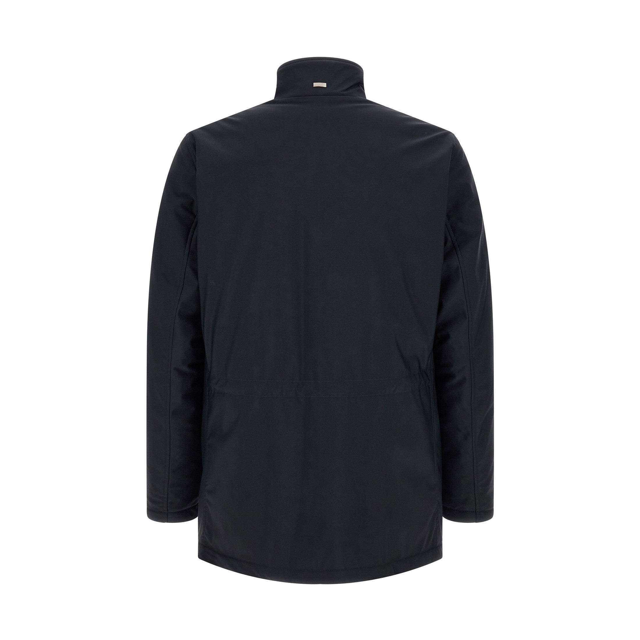 Blue Polyamide Full-Length Jacket