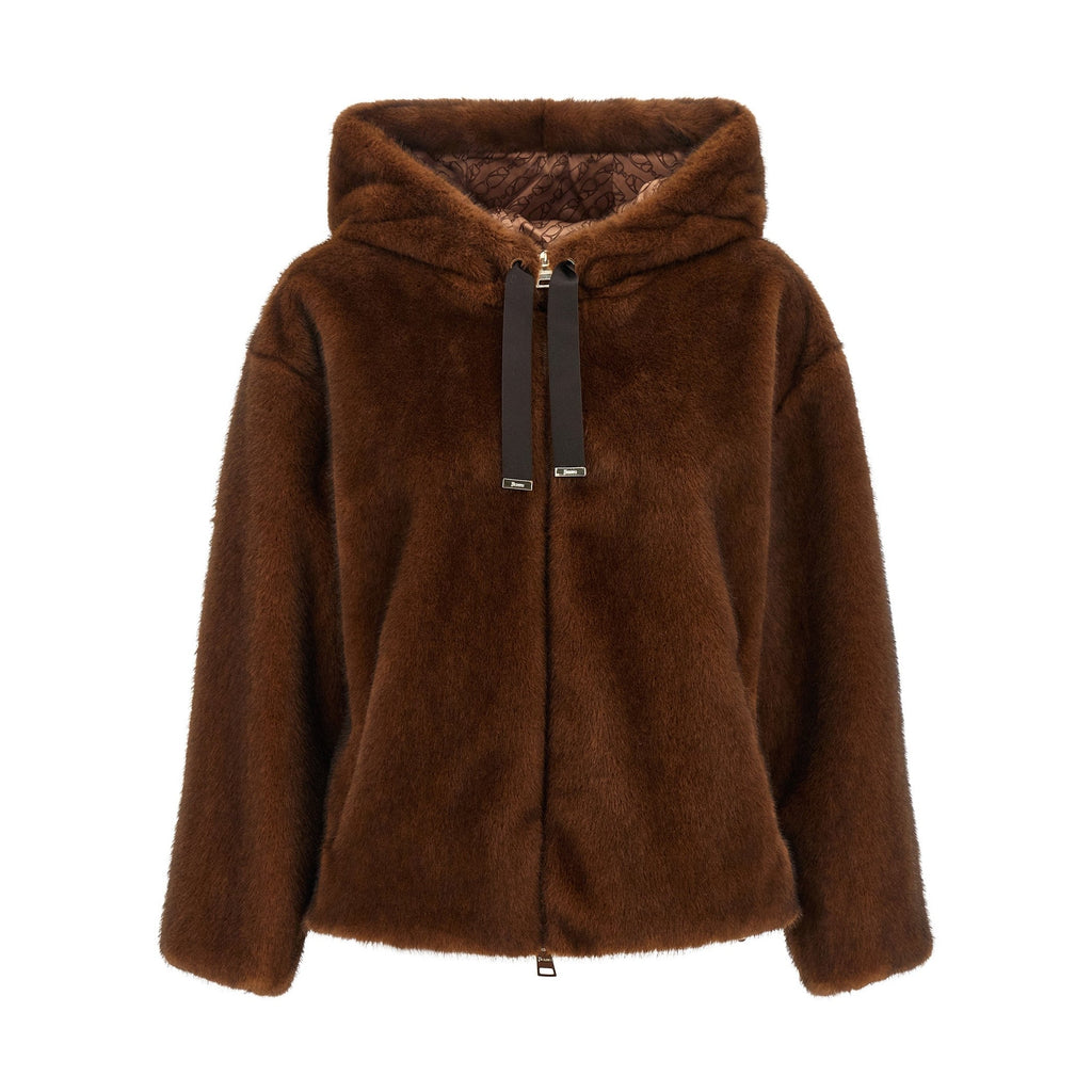 Brown Polyester Bomber