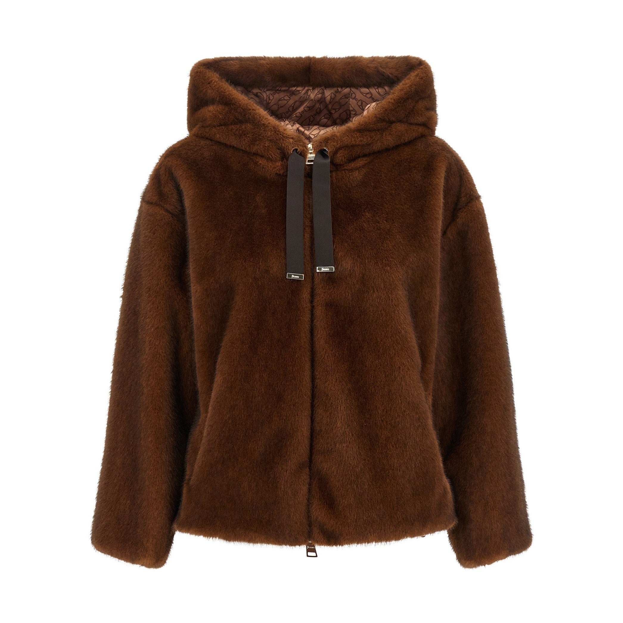 Brown Polyester Bomber