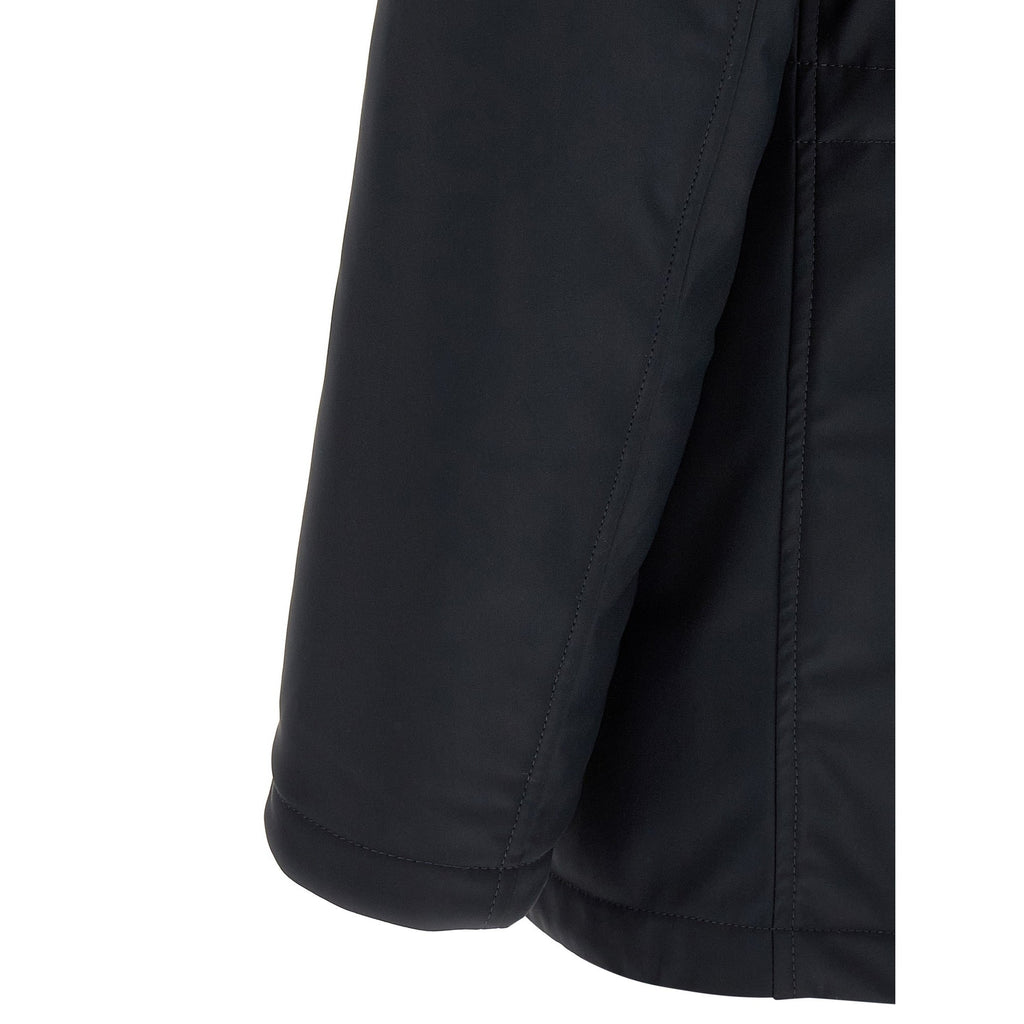 Blue Polyamide Full-Length Jacket