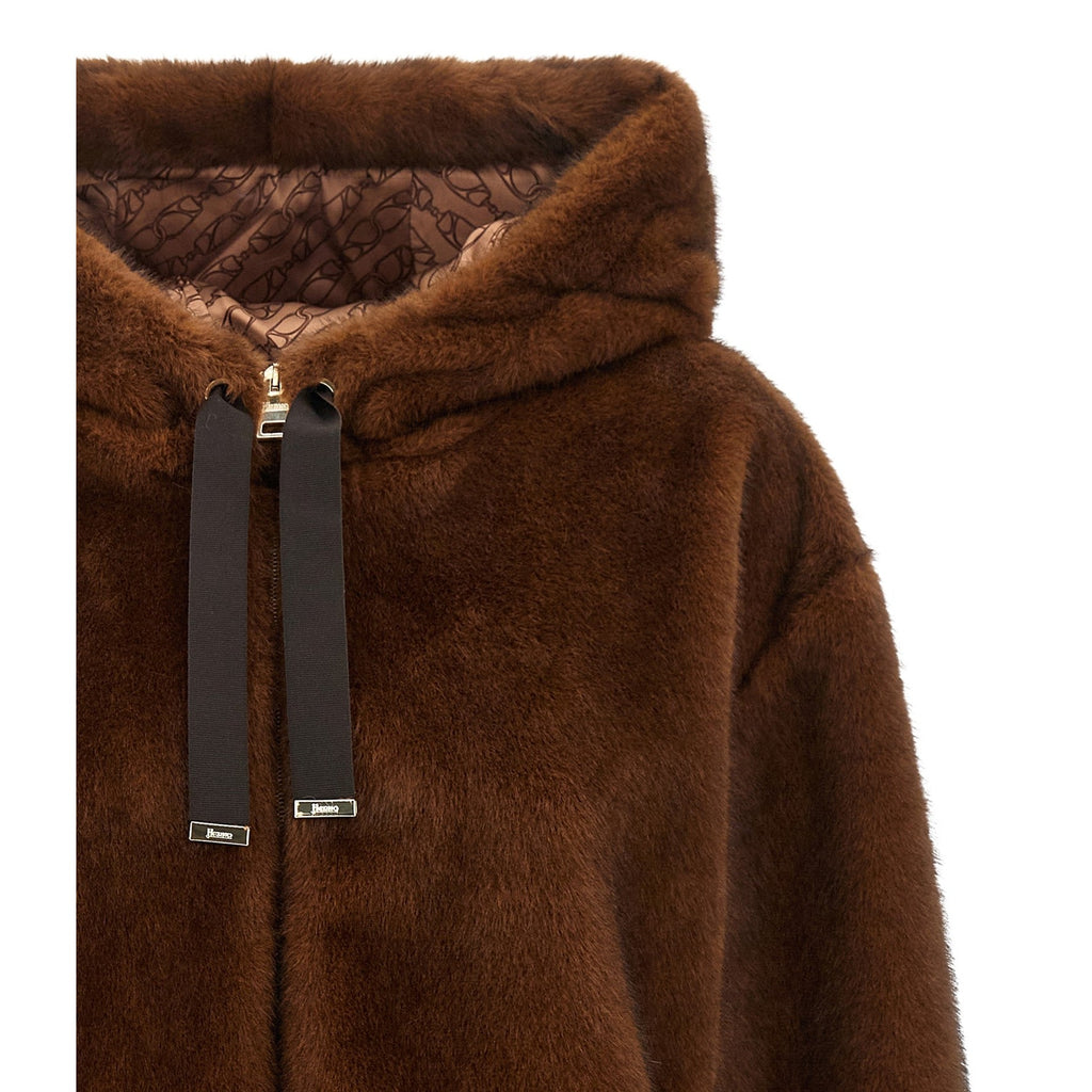 Brown Polyester Bomber