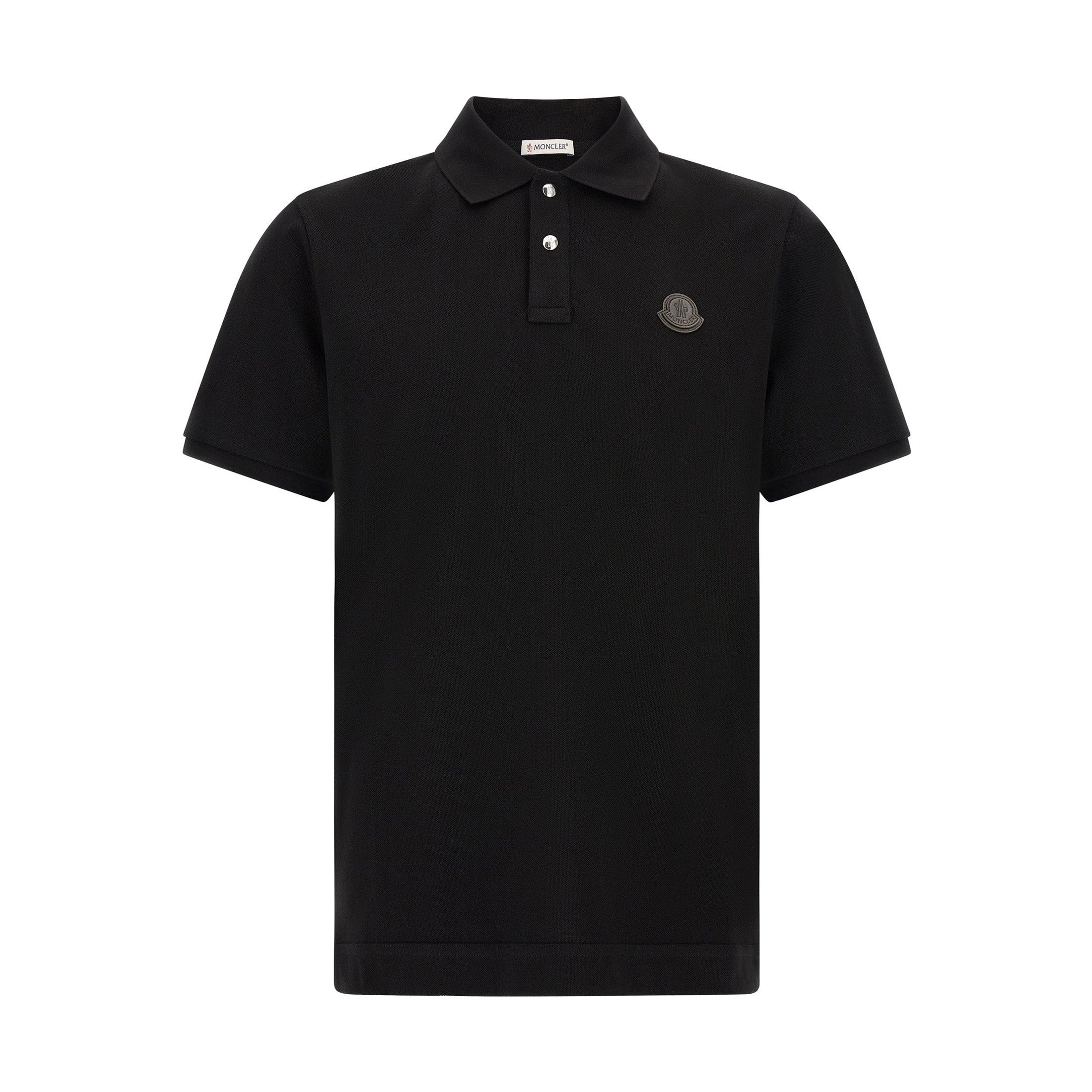 Black Leather Polo Shirt