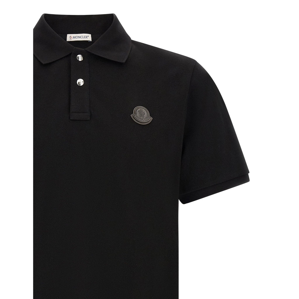 Black Leather Polo Shirt