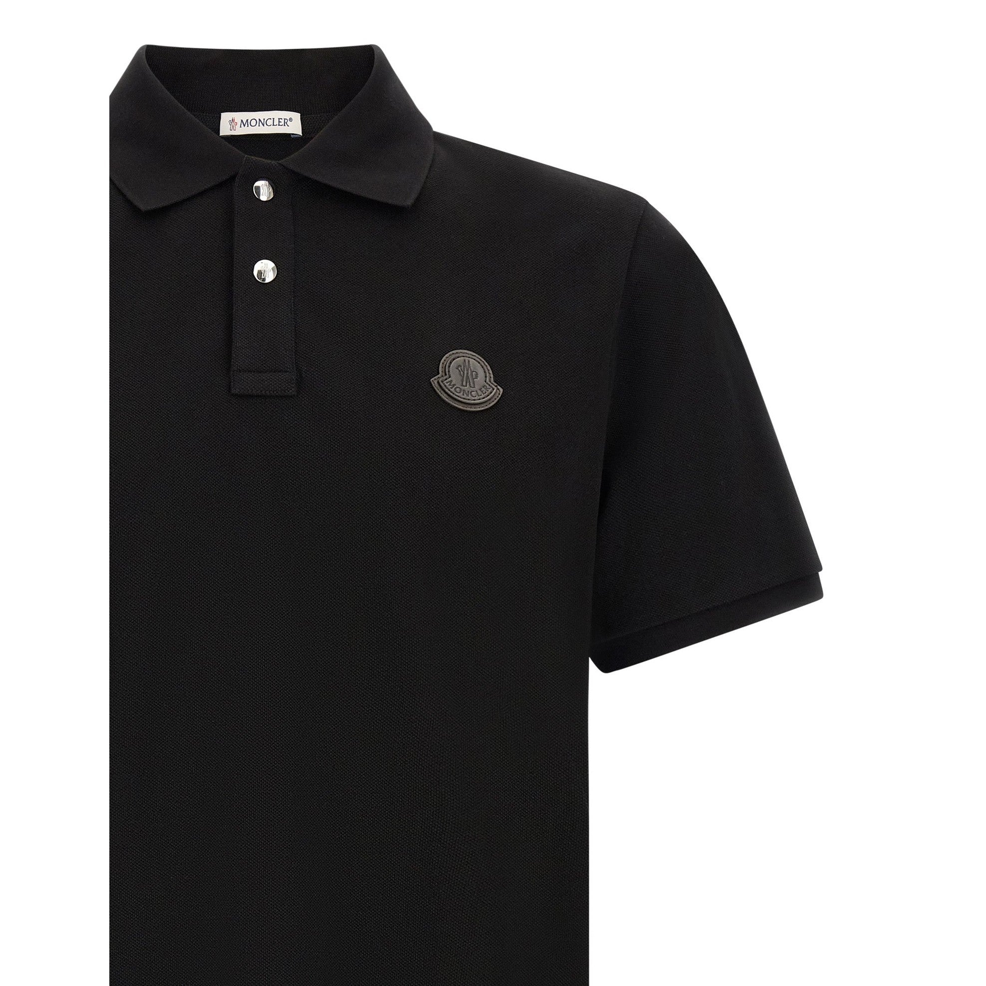 Black Leather Polo Shirt