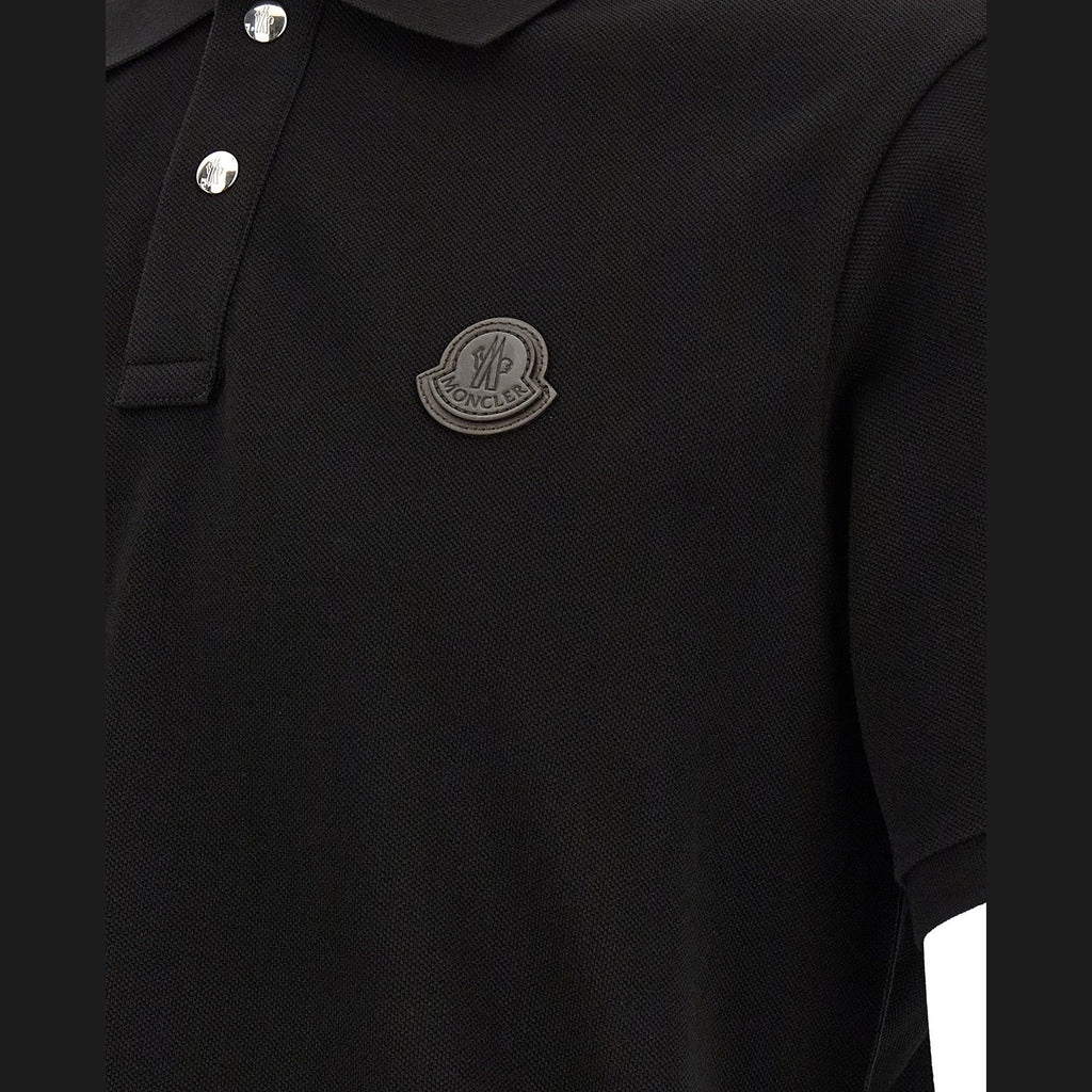 Black Leather Polo Shirt