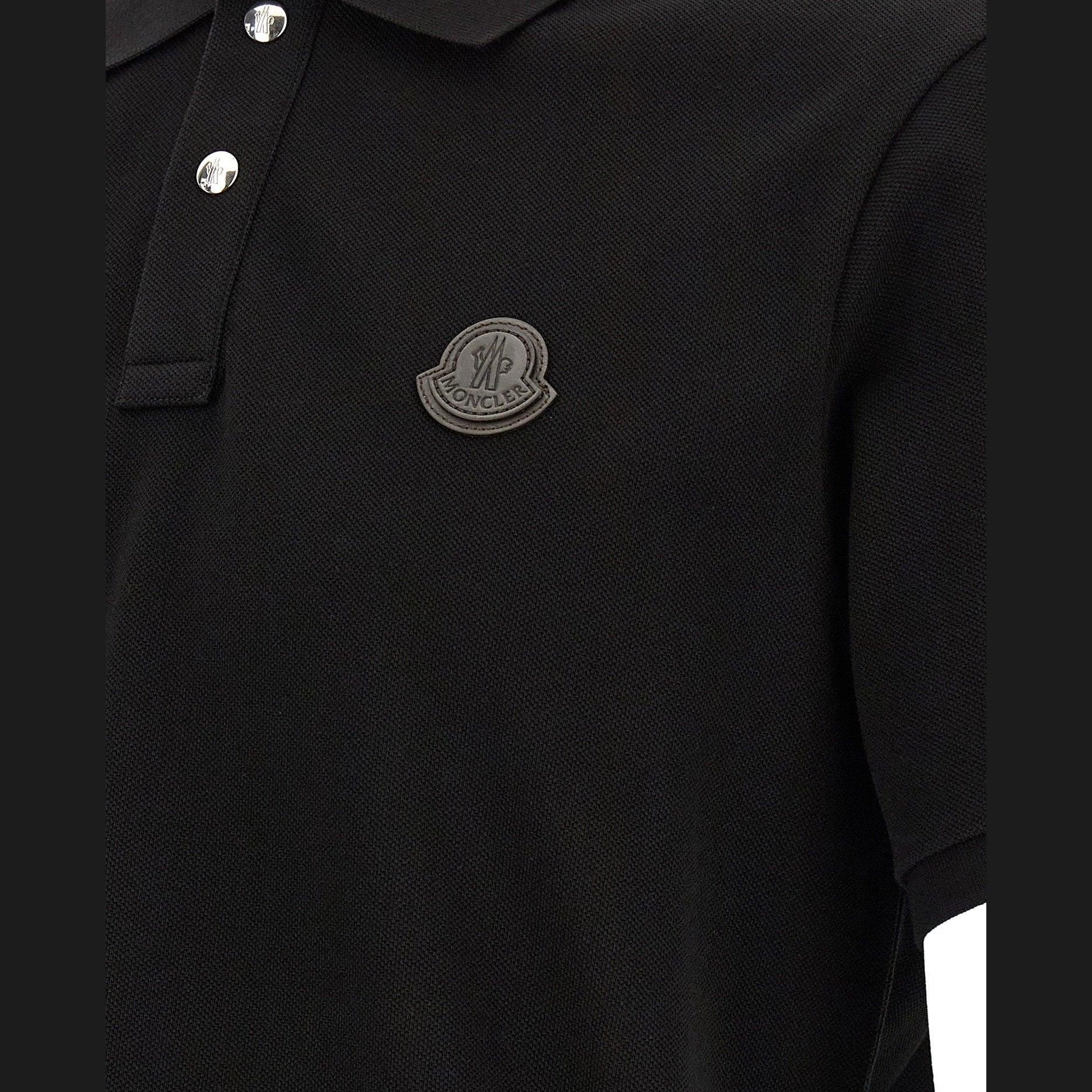 Black Leather Polo Shirt