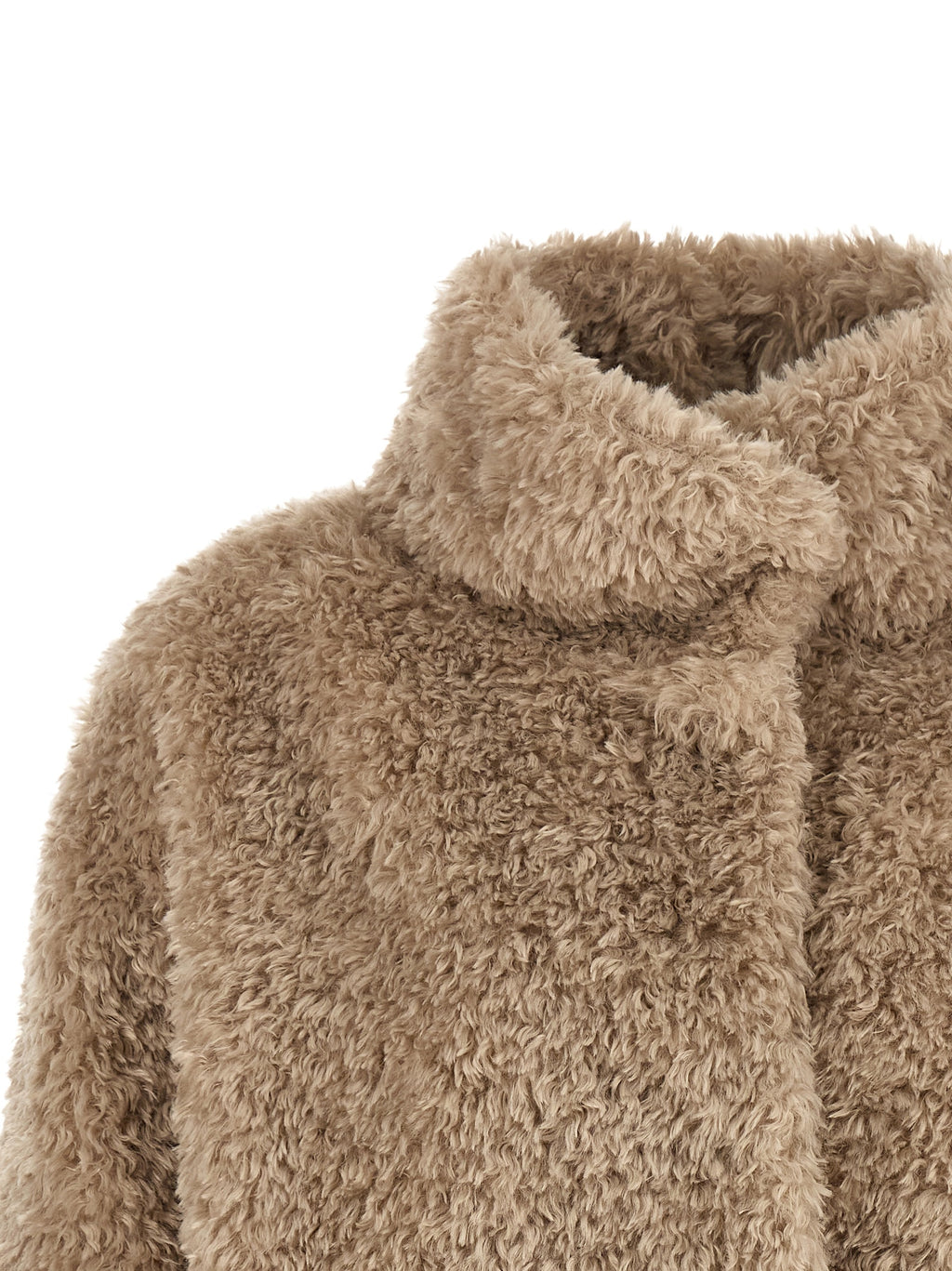 Beige Polyester Coat