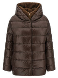 Brown Polyamide Full-Length Jacket