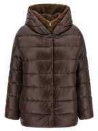 Brown Polyamide Full-Length Jacket