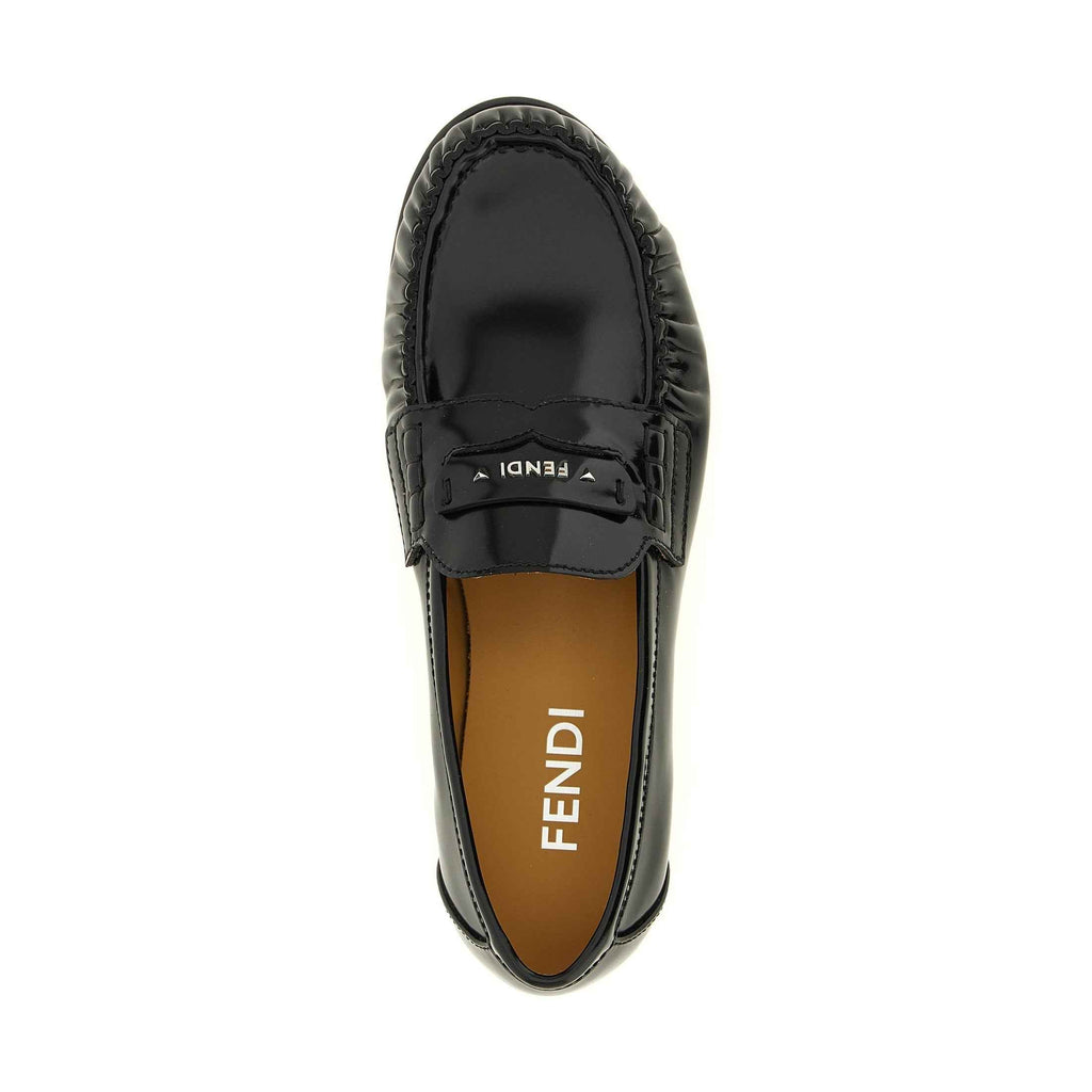 Black Calfskin Slip-On Loafers