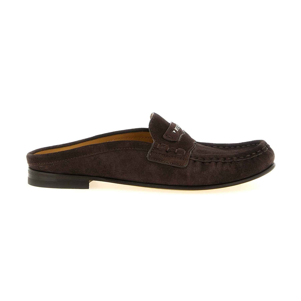 Brown Calfskin Slip-On Loafers