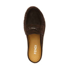 Brown Calfskin Slip-On Loafers