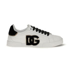White Calf Leather Bos Taurus Low Top Sneakers