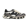 Gray Calf Leather Bos Taurus Chunky Sneakers