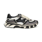 Gray Calf Leather Bos Taurus Chunky Sneakers