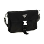 Black Recycled Polyamide Shoulder Bag