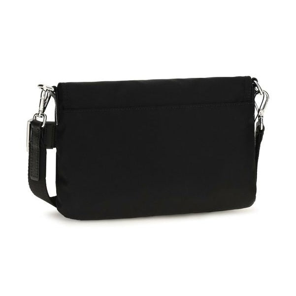 Black Recycled Polyamide Shoulder Bag