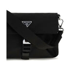 Black Recycled Polyamide Shoulder Bag