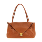 Brown Calfskin Shoulder Bag