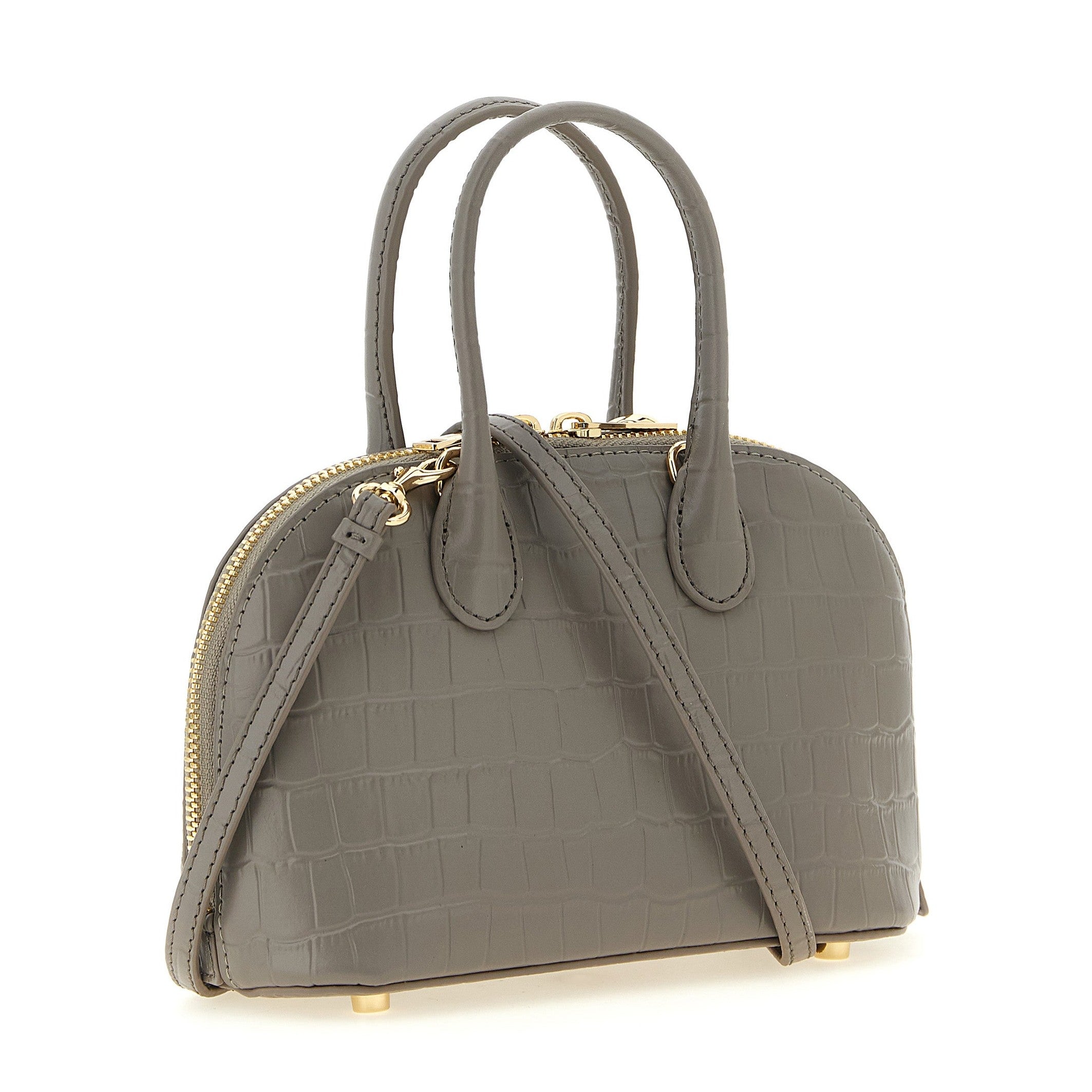Gray Cowhide Handbag
