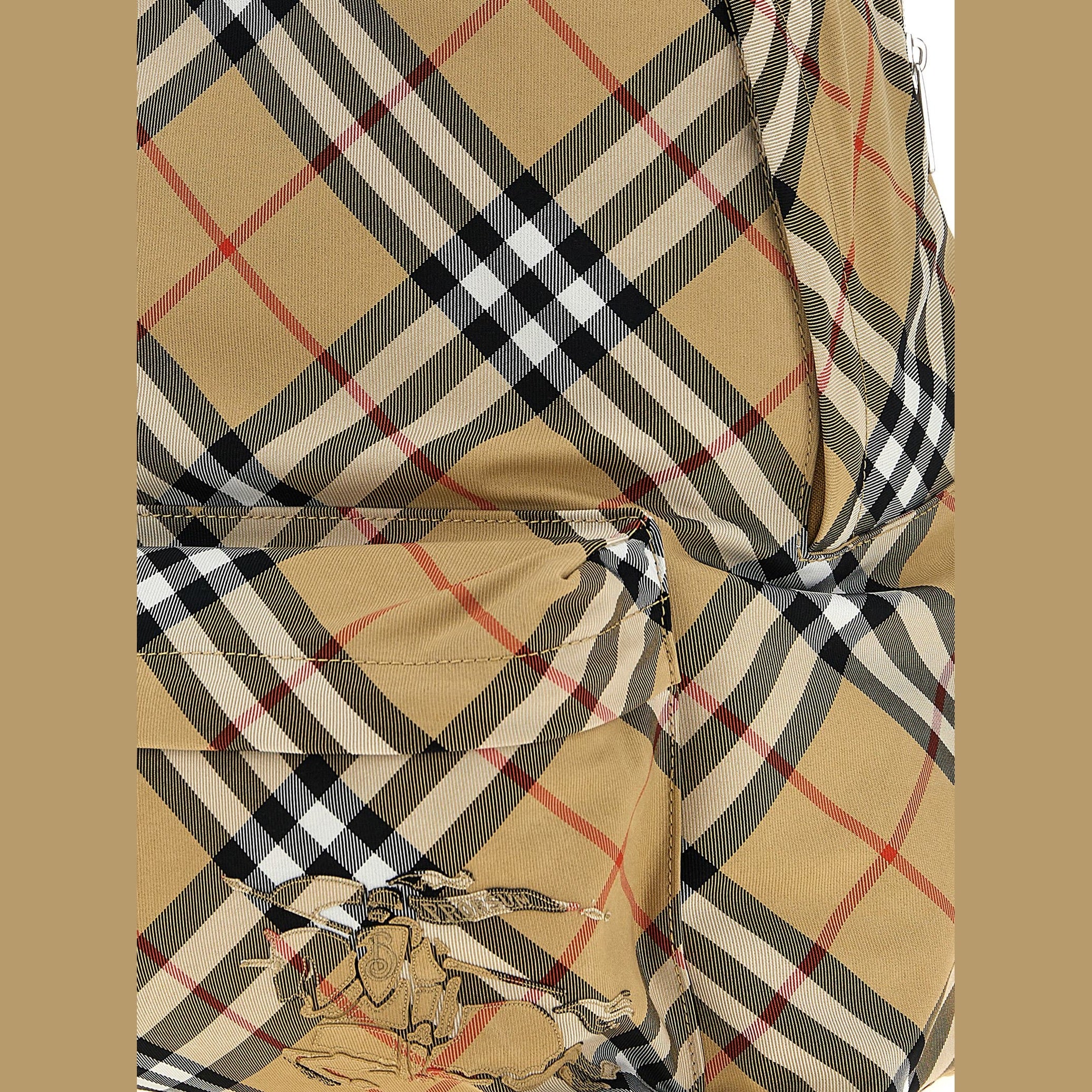 Beige Polyester Backpack