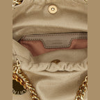 Beige Polyester Crossbody Bag