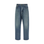 Blue Cotton Relaxed Fit Jeans