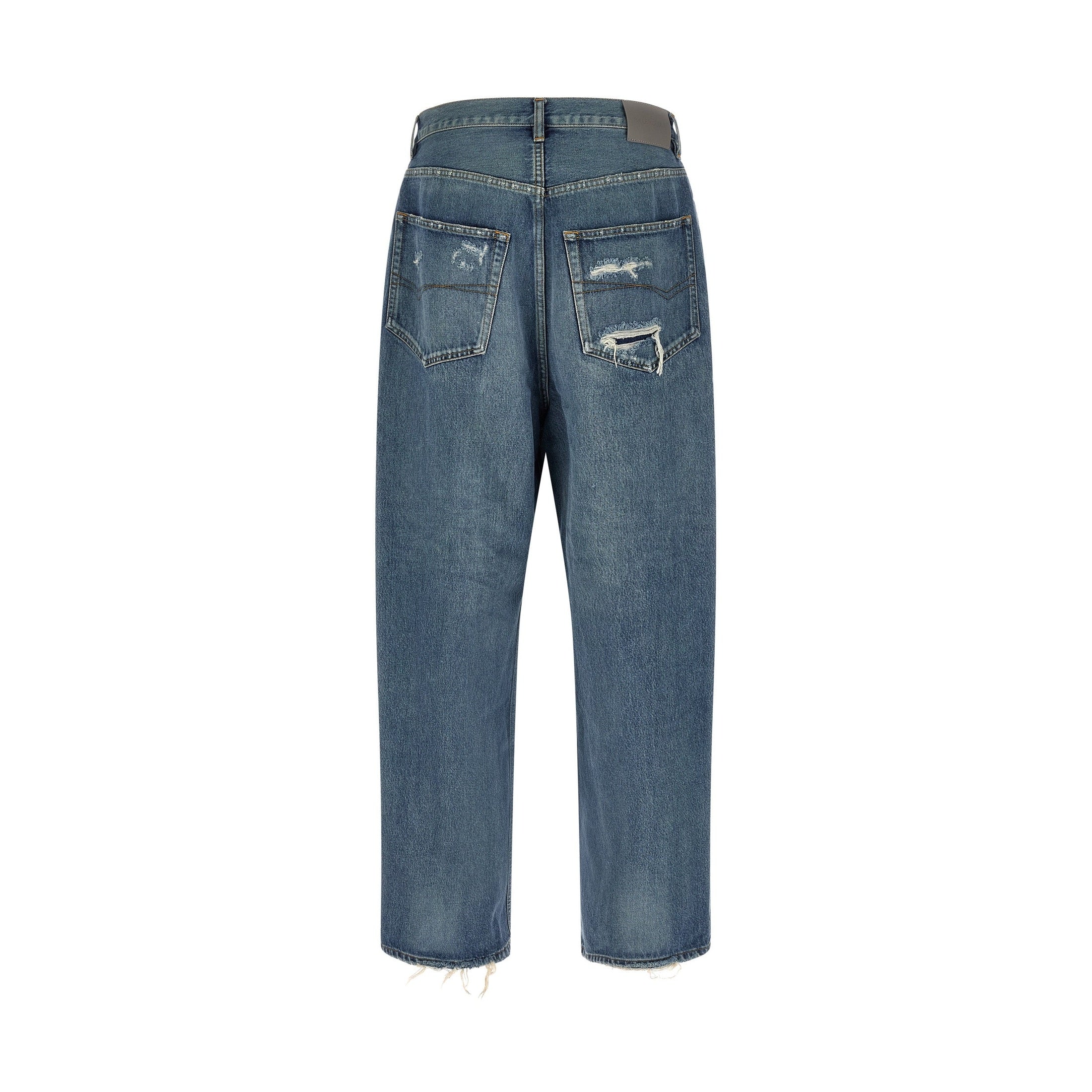 Blue Cotton Relaxed Fit Jeans