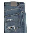 Blue Cotton Relaxed Fit Jeans