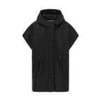 Black Polyamide Sleeveless Jacket