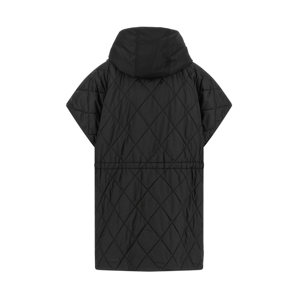 Black Polyamide Sleeveless Jacket