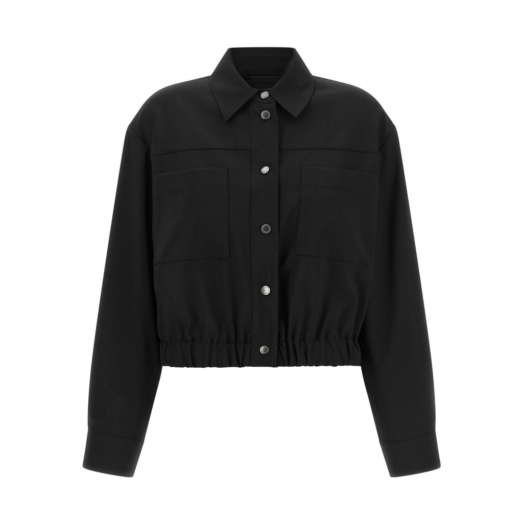 Black Wool Full-Length Jacket