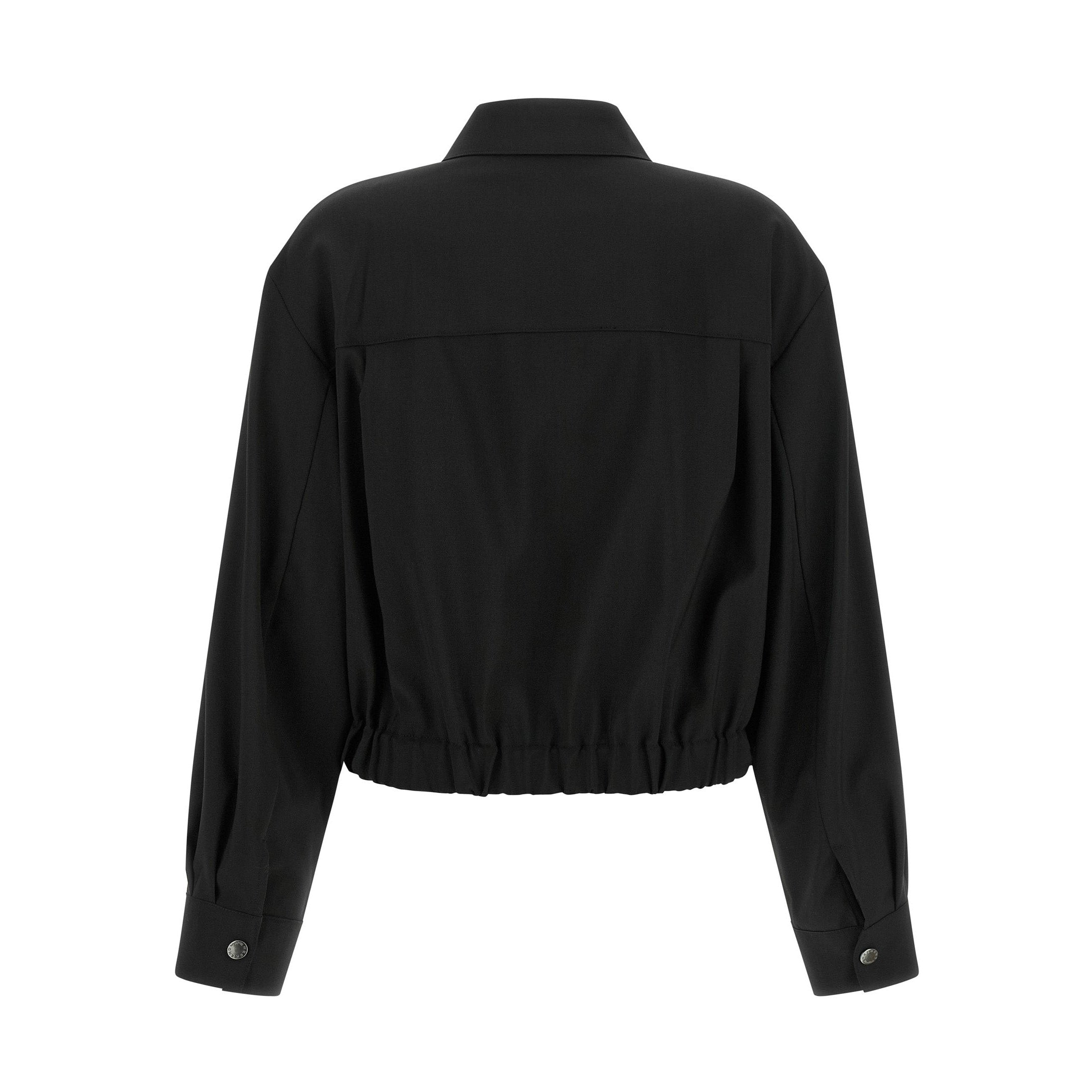 Black Wool Full-Length Jacket
