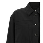 Black Wool Full-Length Jacket
