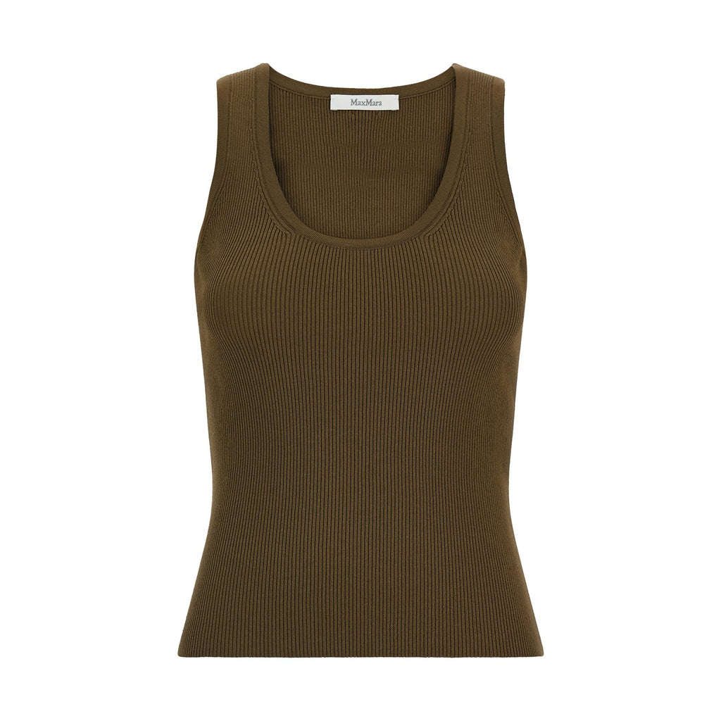 Bicolor Viscose Sleeveles T-Shirt
