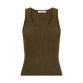 Bicolor Viscose Sleeveles T-Shirt