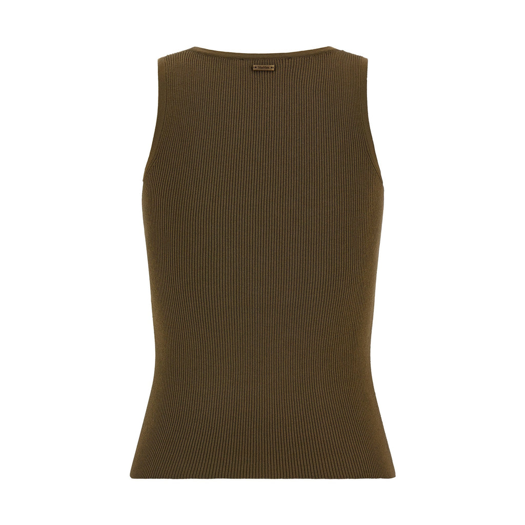 Bicolor Viscose Sleeveles T-Shirt