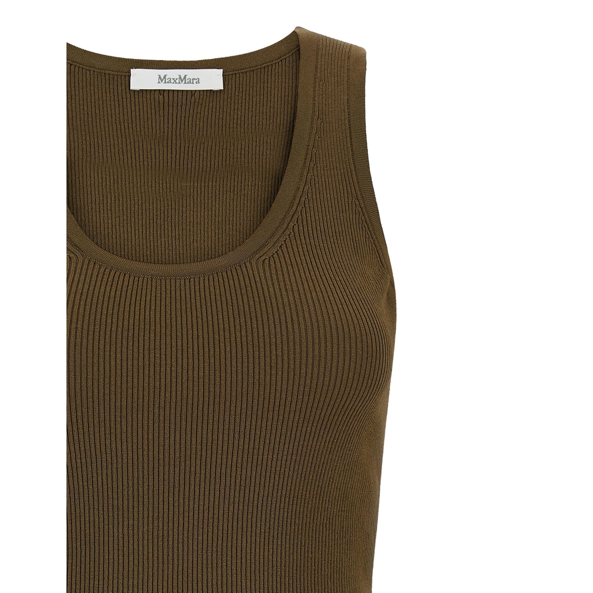 Bicolor Viscose Sleeveles T-Shirt