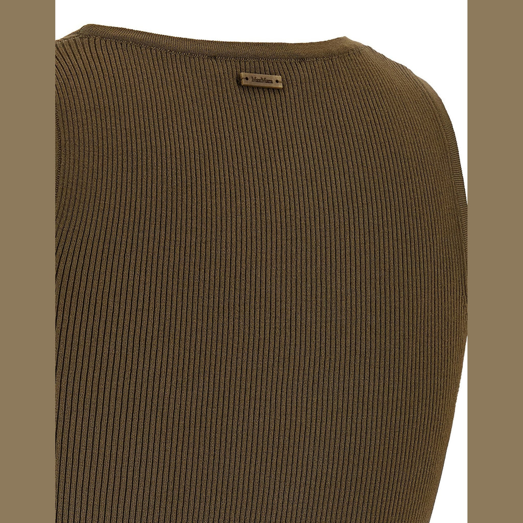 Bicolor Viscose Sleeveles T-Shirt