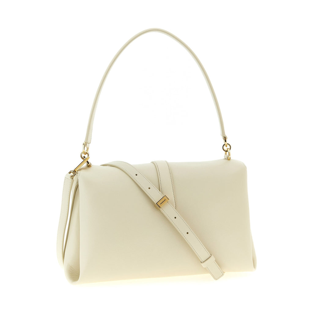 White Calfskin Shoulder Bag