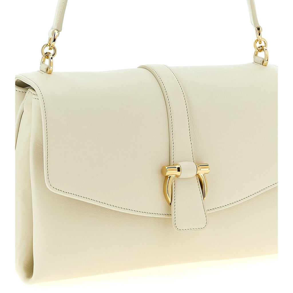 White Calfskin Shoulder Bag