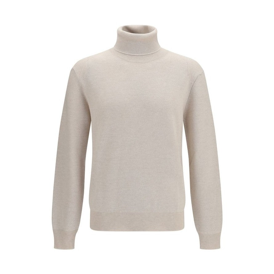 Beige Cashmere Turtleneck
