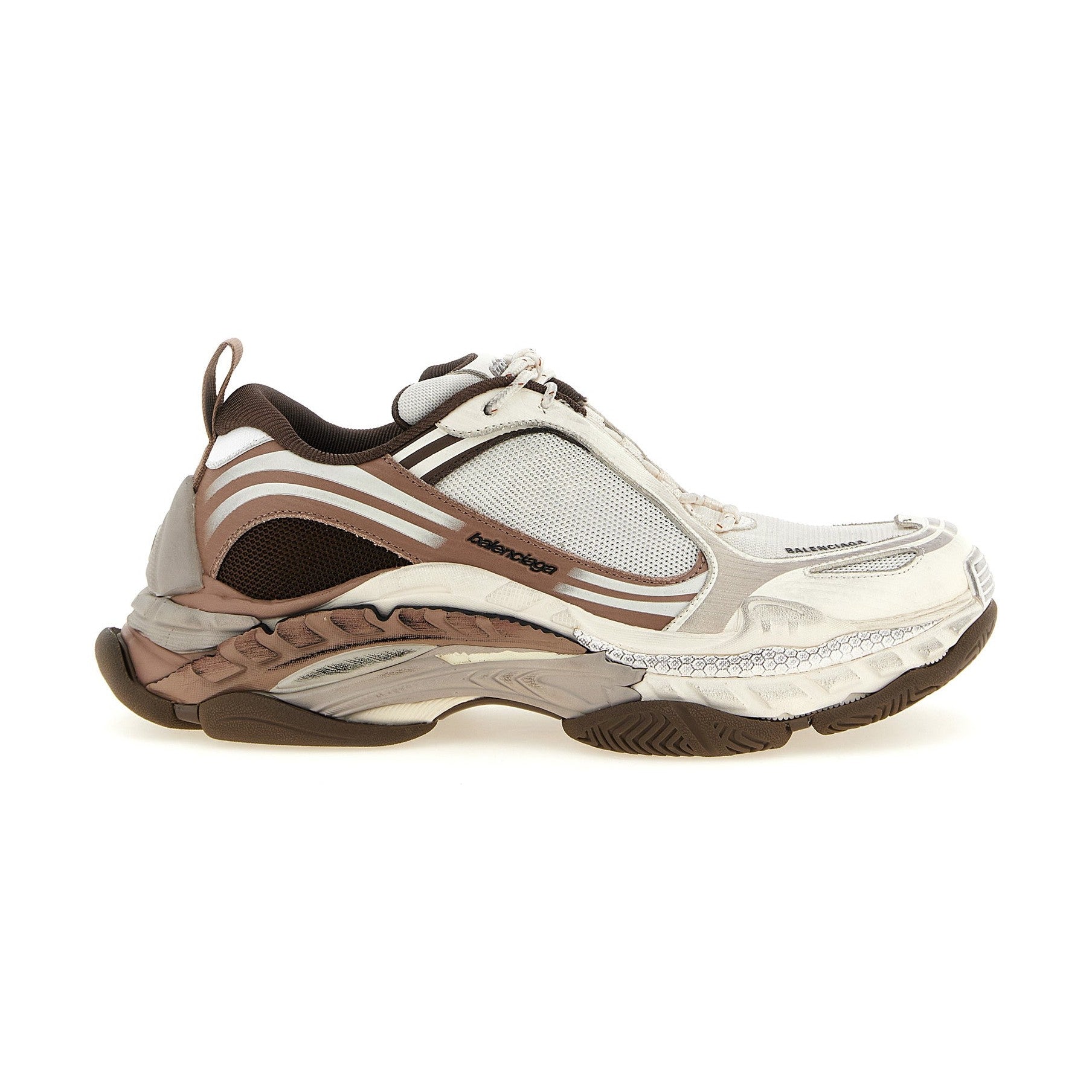 White Polyethylene Athletic Sneakers
