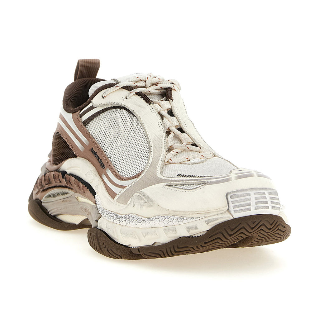 White Polyethylene Athletic Sneakers