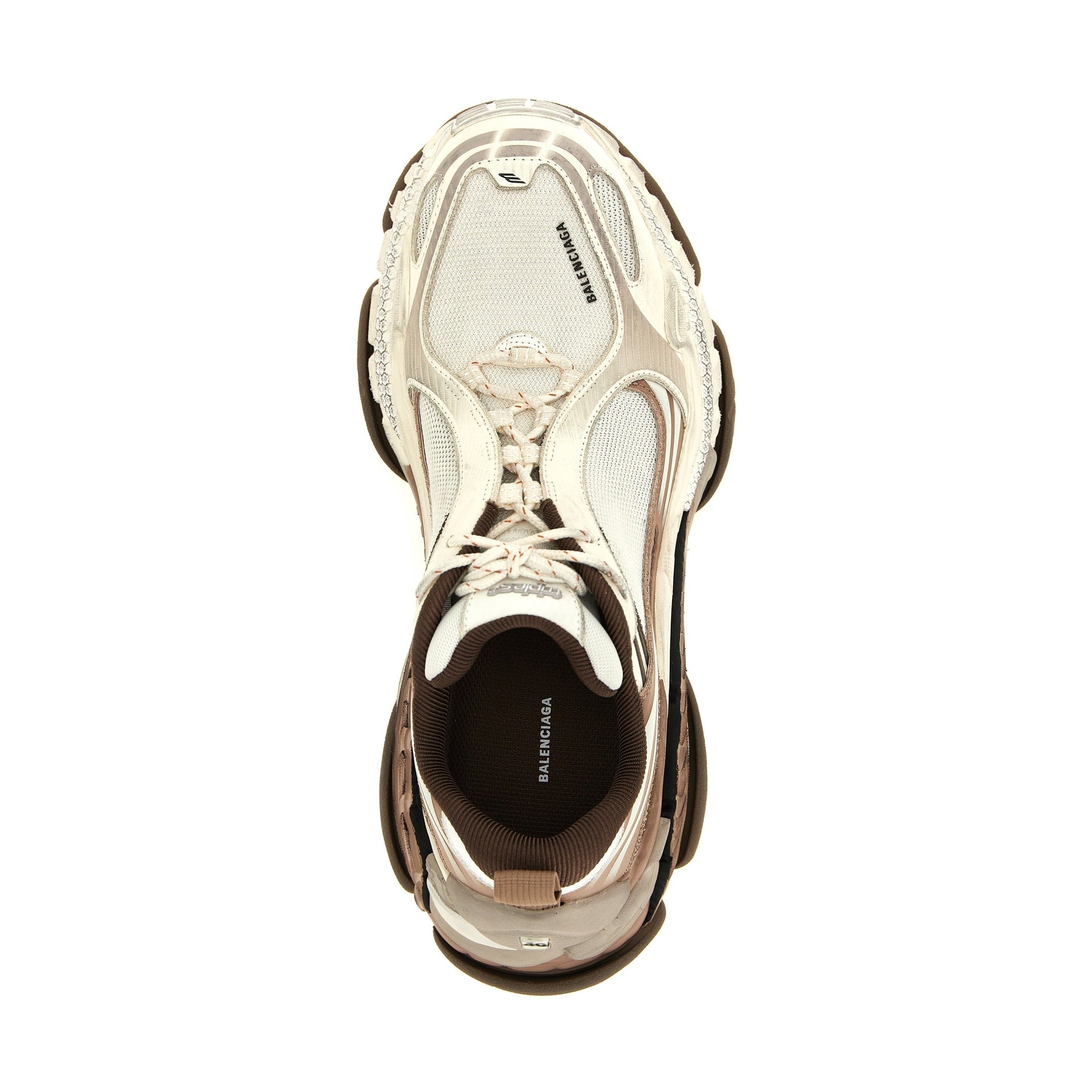 White Polyethylene Athletic Sneakers