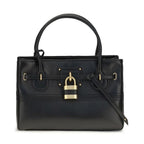 Black Buffalo Leather Shoulder Bag